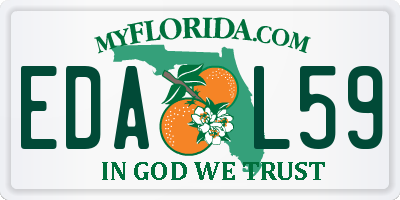 FL license plate EDAL59