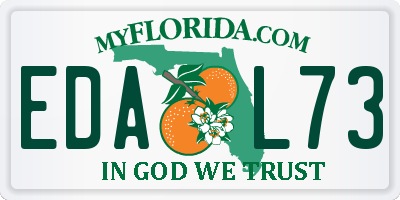 FL license plate EDAL73