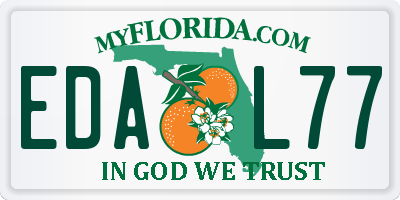 FL license plate EDAL77