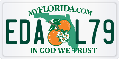 FL license plate EDAL79