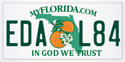 FL license plate EDAL84