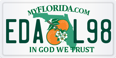 FL license plate EDAL98