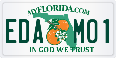 FL license plate EDAM01