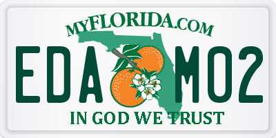 FL license plate EDAM02