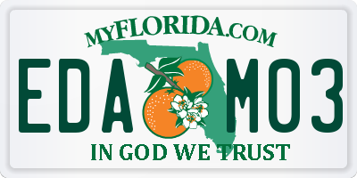 FL license plate EDAM03