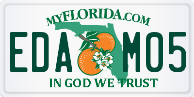 FL license plate EDAM05