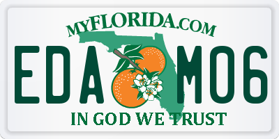 FL license plate EDAM06