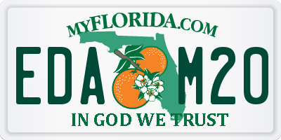 FL license plate EDAM20
