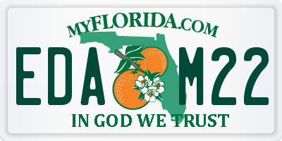 FL license plate EDAM22