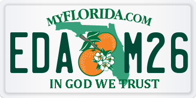 FL license plate EDAM26
