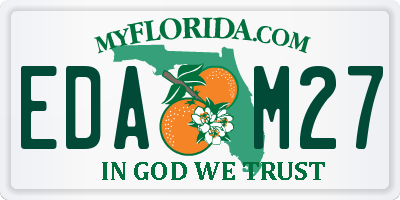 FL license plate EDAM27