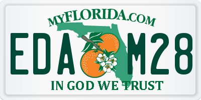 FL license plate EDAM28