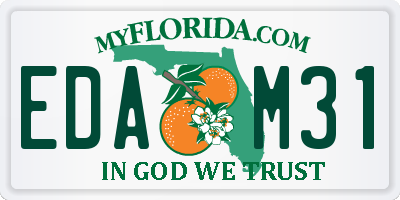 FL license plate EDAM31