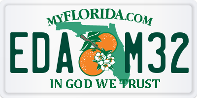 FL license plate EDAM32
