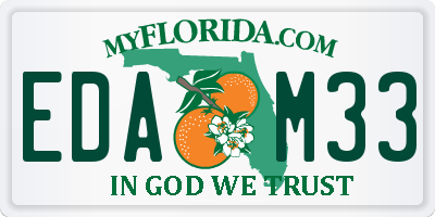 FL license plate EDAM33
