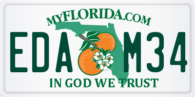 FL license plate EDAM34