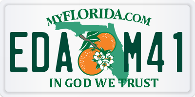 FL license plate EDAM41