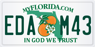 FL license plate EDAM43