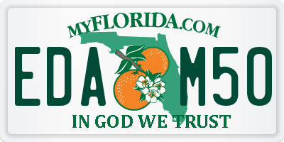 FL license plate EDAM50
