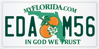 FL license plate EDAM56