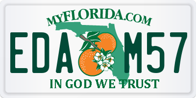 FL license plate EDAM57