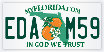 FL license plate EDAM59