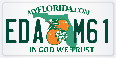 FL license plate EDAM61