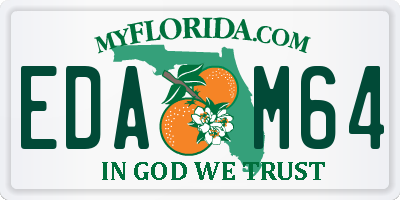 FL license plate EDAM64