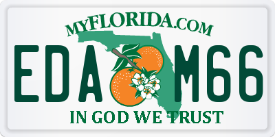FL license plate EDAM66