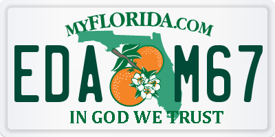 FL license plate EDAM67