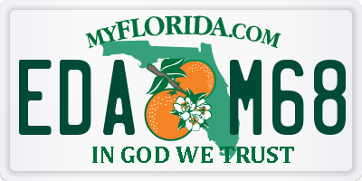 FL license plate EDAM68