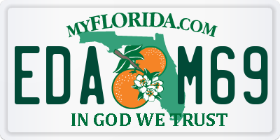 FL license plate EDAM69