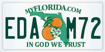 FL license plate EDAM72