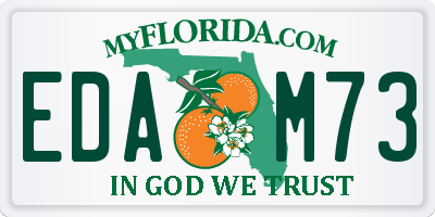 FL license plate EDAM73