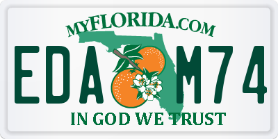 FL license plate EDAM74