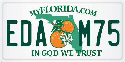 FL license plate EDAM75
