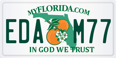 FL license plate EDAM77