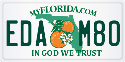 FL license plate EDAM80
