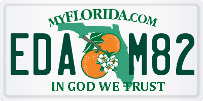 FL license plate EDAM82