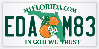 FL license plate EDAM83