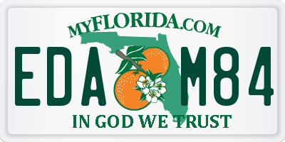 FL license plate EDAM84