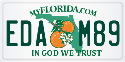 FL license plate EDAM89