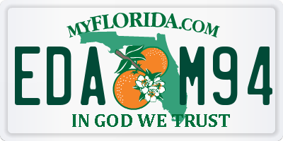 FL license plate EDAM94