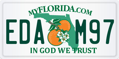 FL license plate EDAM97