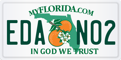 FL license plate EDAN02