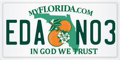 FL license plate EDAN03