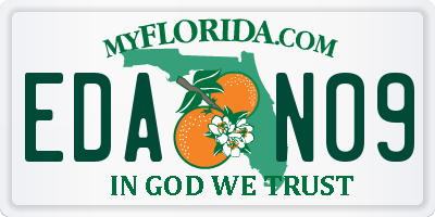 FL license plate EDAN09