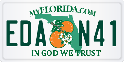 FL license plate EDAN41