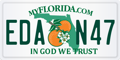 FL license plate EDAN47