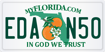 FL license plate EDAN50